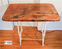 Painted Metal Base Table with Pine Top