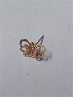 Single Marked 14K Butterfly Earring- .18g
