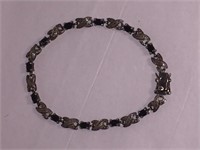 STERLING SAPPHIRE BRACELET 5.21 DWT NOTE: STONES