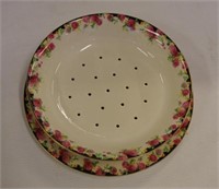 Royal Doulton 'Clover' strainer bowl & plate