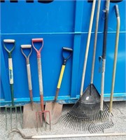 9 Assorted Garden Tools