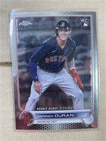 Jarren Duran Topps Chrome Rookie Debut