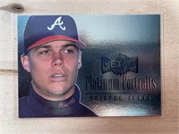 Chipper Jones Metal Platinum Portraits Insert