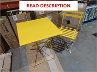 Patio Table & Chair  Yellow  Steel