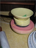Retro bowl and plates