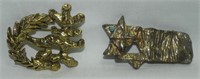 (2) 1980's Judaica Brooches