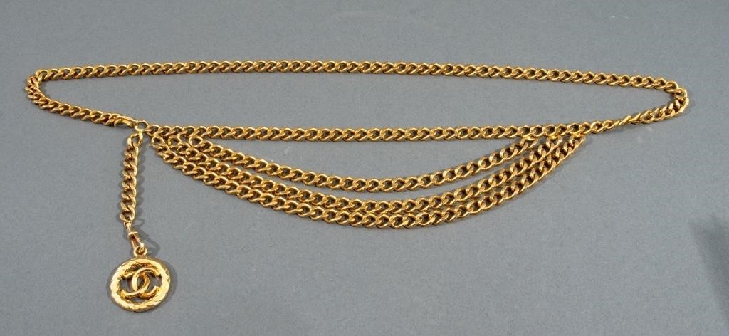 Chanel Gold-Tone Metal Chain Link Belt