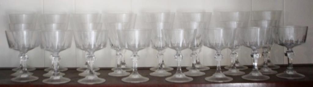 24 pc. Glasses Set - 5" and 6" tall