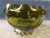 Rare Find - Filigree Green Glass Pineapple Design