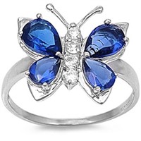 Sapphire Butterfly Ring
