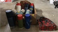 Thermos, hand bags