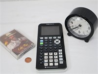 3 Pcs. TX TI-84, Alarm Clock & Cafe Rio Cassette
