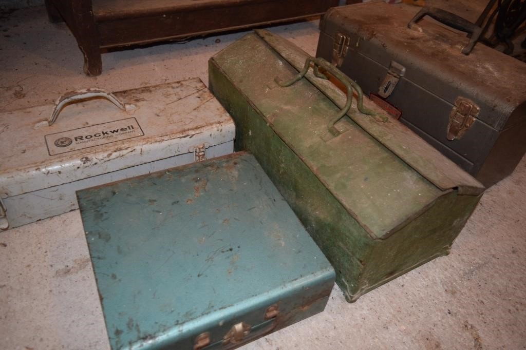 4 Metal Tool Boxes