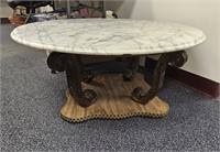 Round Marble Top Coffee Table- Marked Made In