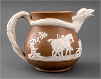 Staffordshire Jasperware Jug, 19th C.