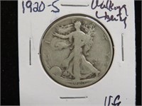 1920 S WALKING LIBERTY HALF DOLLAR 90%