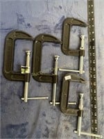 Four C-Clamps