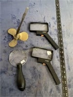 Propeller Pen Holder & Magnifying Glasses
