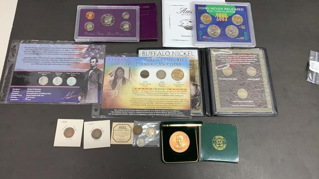 Mix Coins & Sets including Silver Mercury Dime,