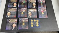 (5) Different Presidential Dollars & Stamps Sets,