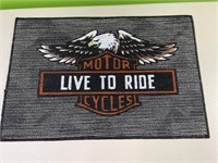Live to ride motorcycles rug - 27x18in