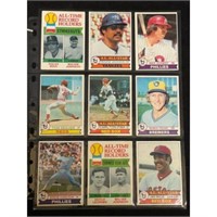 (9) 1973 Topps Baseball Stars/hof