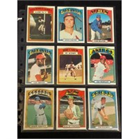 (9) 1972 Topps Baseball Stars/hof