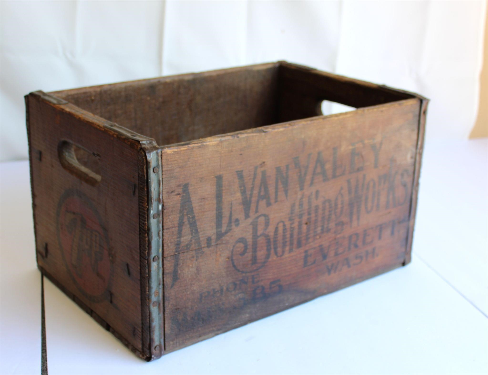 Vintage Wood 7 Up Wood Crate