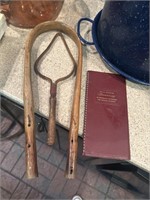 Small antique yoke, antique rug beater and more