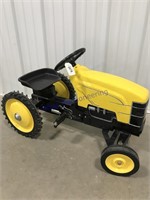 Yellow pedal tractor