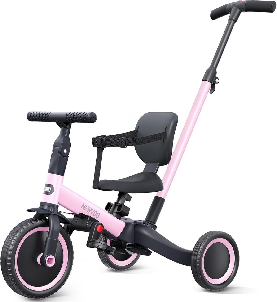 newyoo 5 in 1 Tricycles for 1-3 Year Olds  Pink