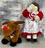 11 - PLUSH REINDEER & COLLECTIBLE DOLL