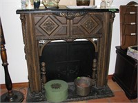 Awesome!Antique, Marble top Oak Mantle