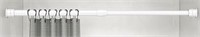 Spring Tension Curtain Rod 51-126 Inches White, Ad