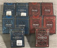 (10) Star Wars Red & Blue Packs of Playing Cards