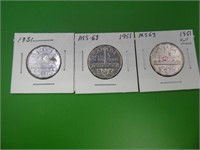 (2) 1951 Commemorative Nickels  1 Over Refinery