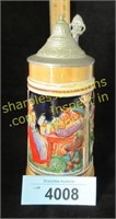 Highly decorated vintage German beer stein