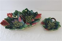 Ceramic Grapes & Leaves Serve ware