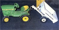 John Deere lawn tractor and wagon