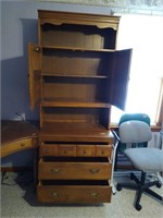 Heywood Wakefield Book Shelf Has Doors & Drawers