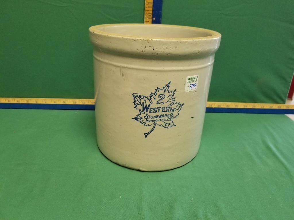 2 GAL WESTERN STONEWARE CROCK