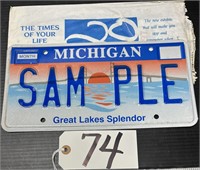 Michigan Sample License Plate