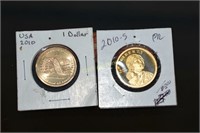 (2) Sacajawea Dollar Coins