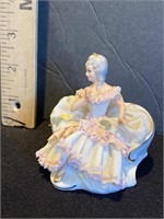 Vintage Dresden lace porcelain doll