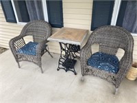 Patio Furniture Wicker Chairs Table