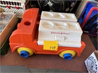 Vtg Johnson & Johnson Plastic Truck