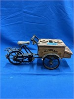 Wood/metal Ice Cream Cart Decor