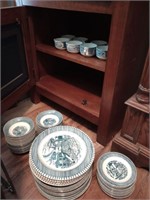 66 pc Currier & Ives dish set