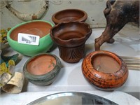 Decorative Re Clay Mexican Vessels / Planters