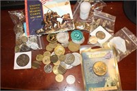 SELECTION OF COINS AND TOKENS